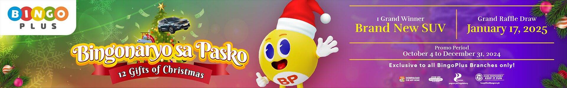 Binabati ang nanalo ng Jackpot na Devilqueen24 3 BINGONARYO SA PASKO: 12 GIFTS OF CHRISTMAS