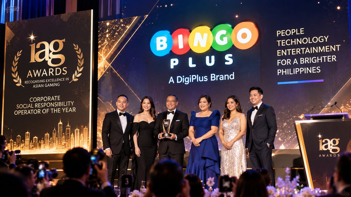 BingoPlus, a DigiPlus brand, on stage at the Inside Asian Gaming Awards