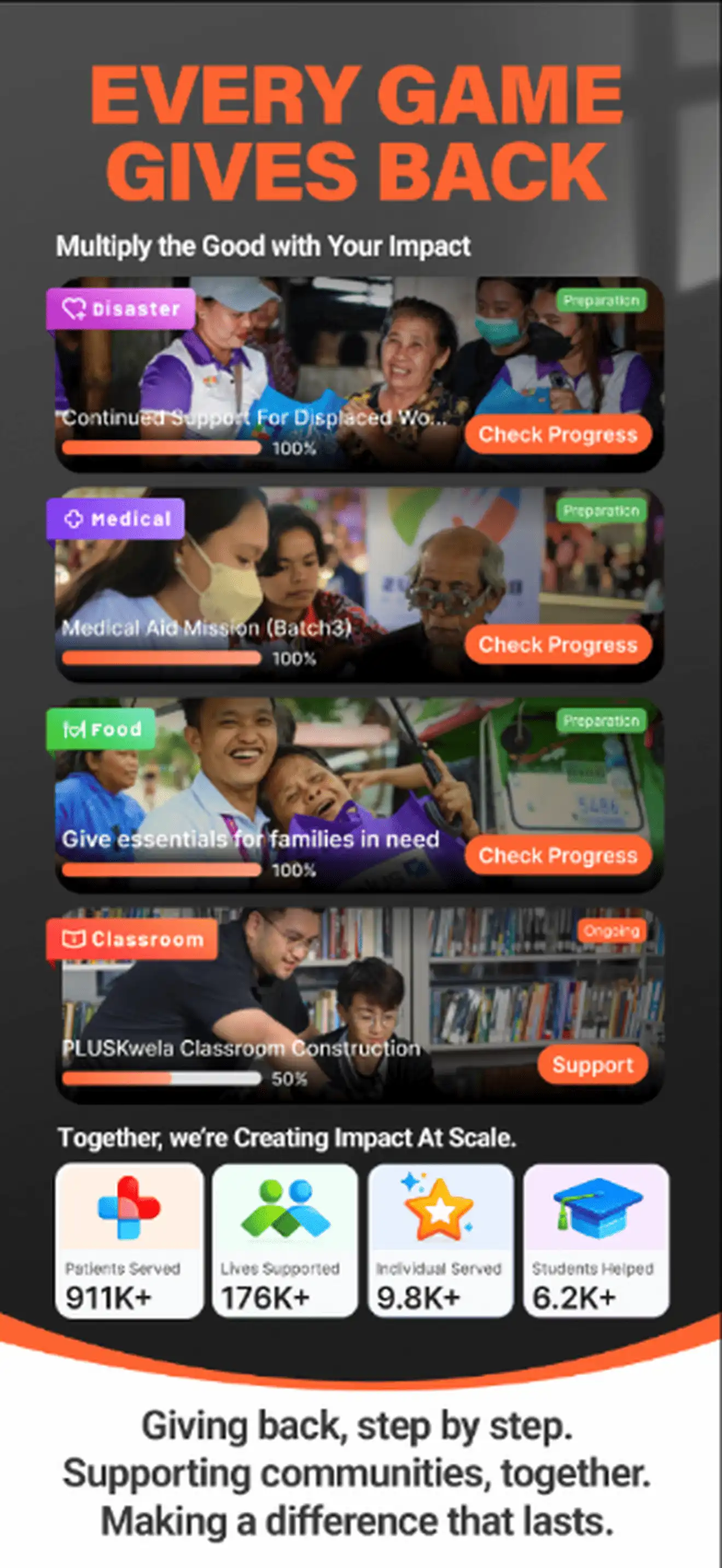 BingoPlus games and daily cashback app screen