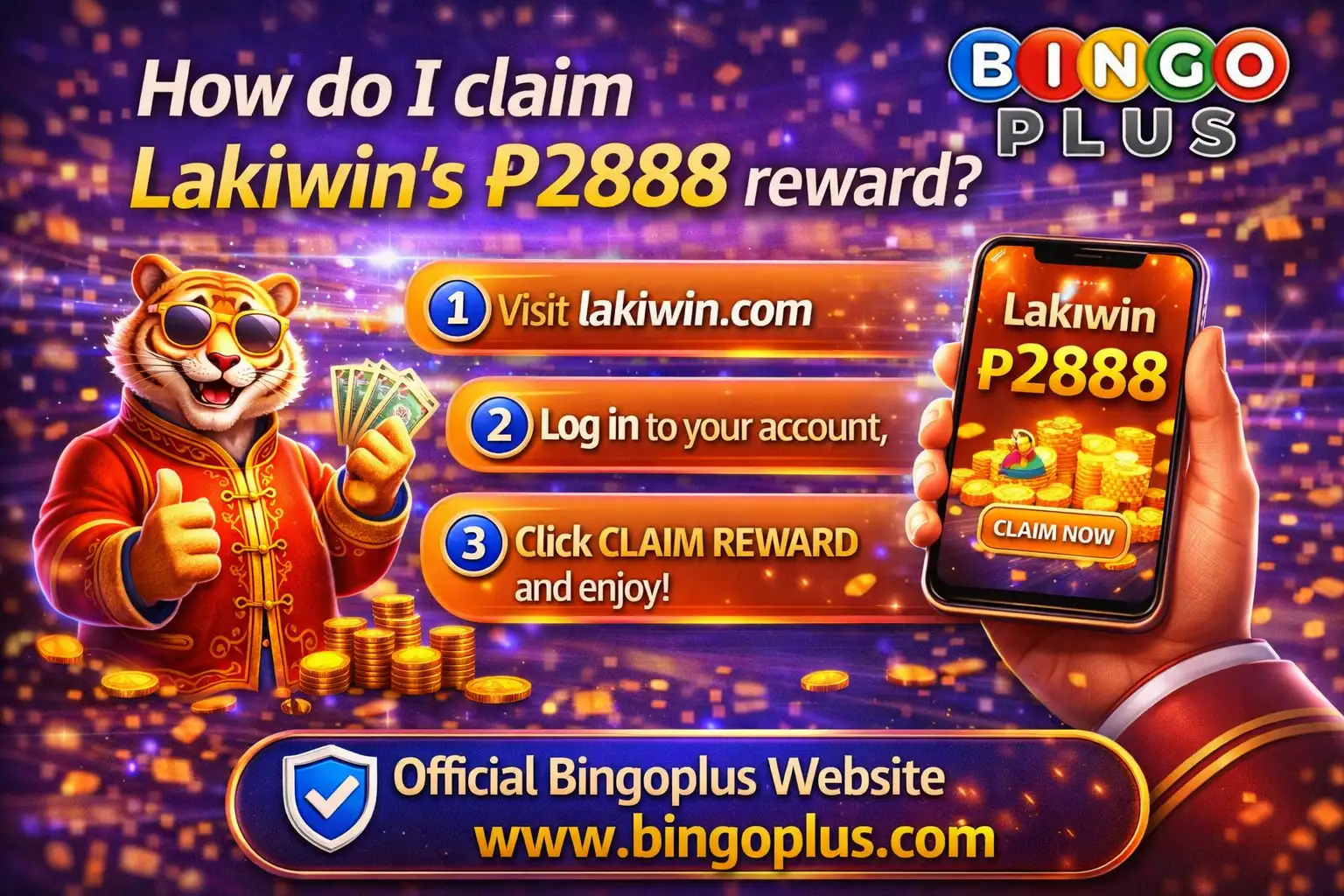 How do I claim Lakiwin's ₱2888 reward
