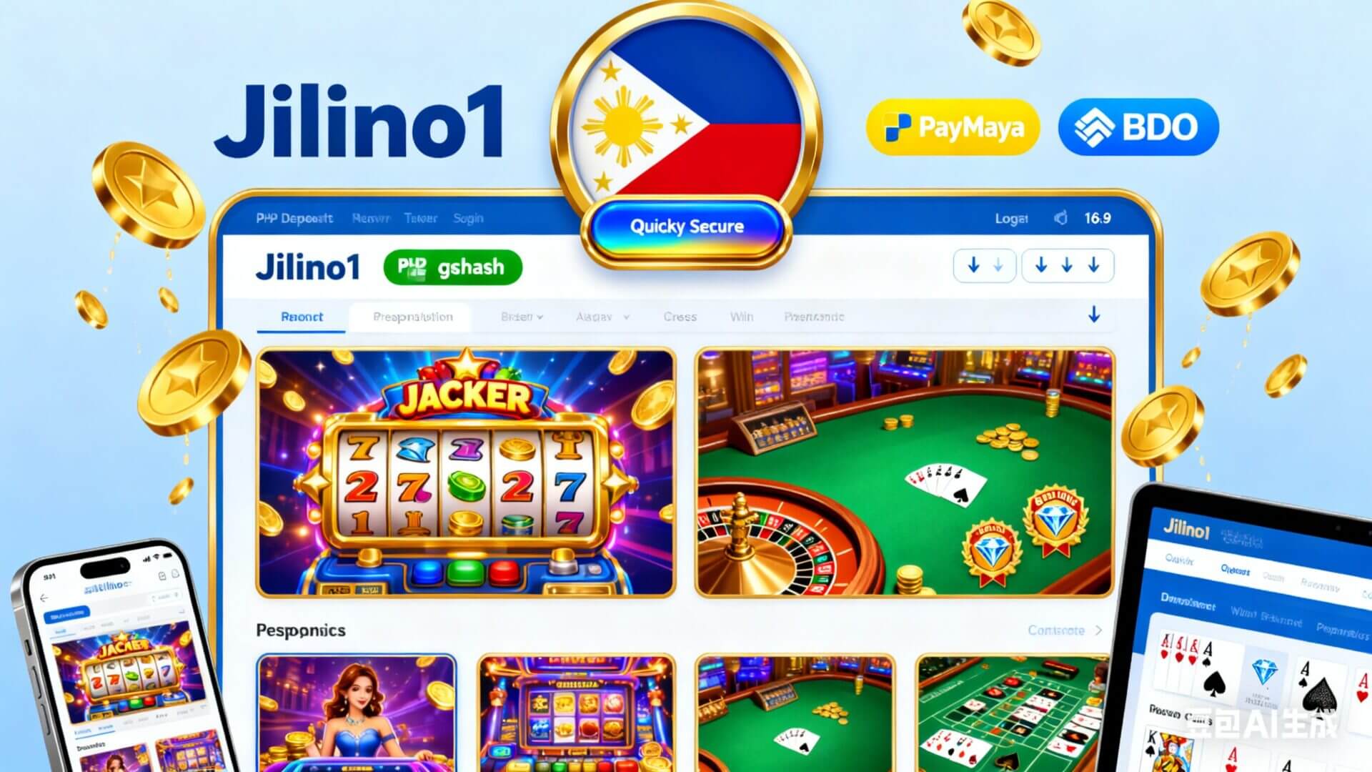 Online gaming platform with Philippine theme.