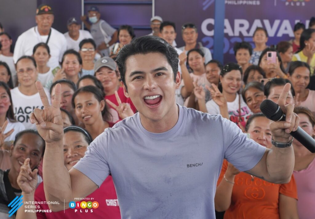 Teejay Marquez bringing the fun to caravan participants in Bulacan