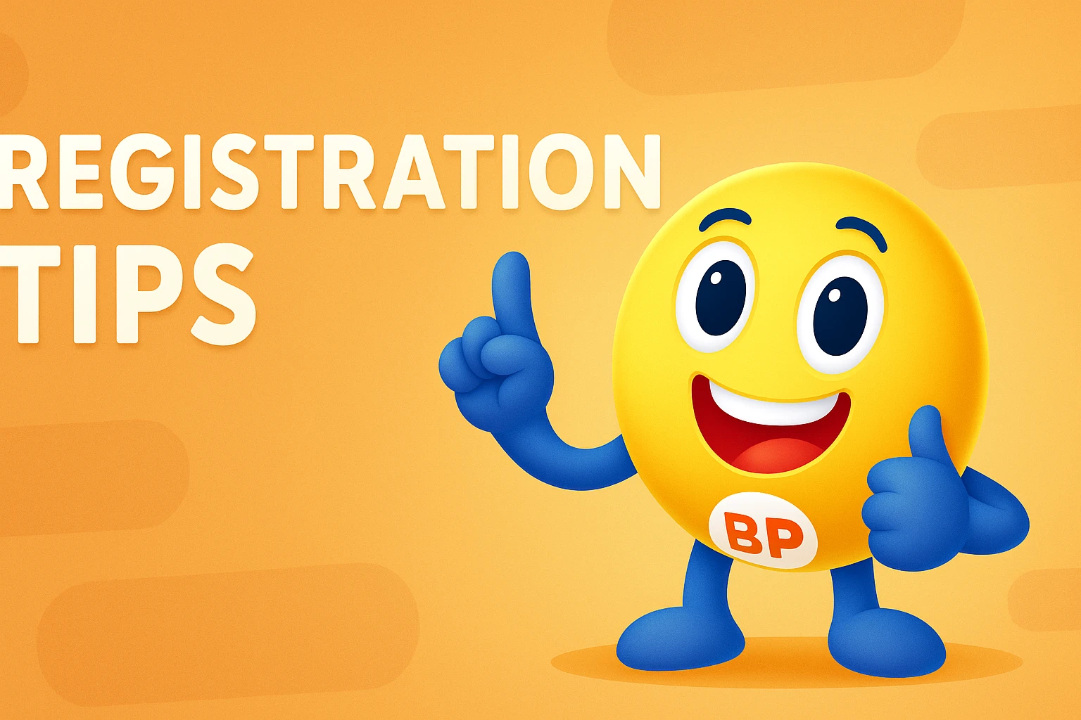 Illustration showing bingoplus registration tips for creating a new account