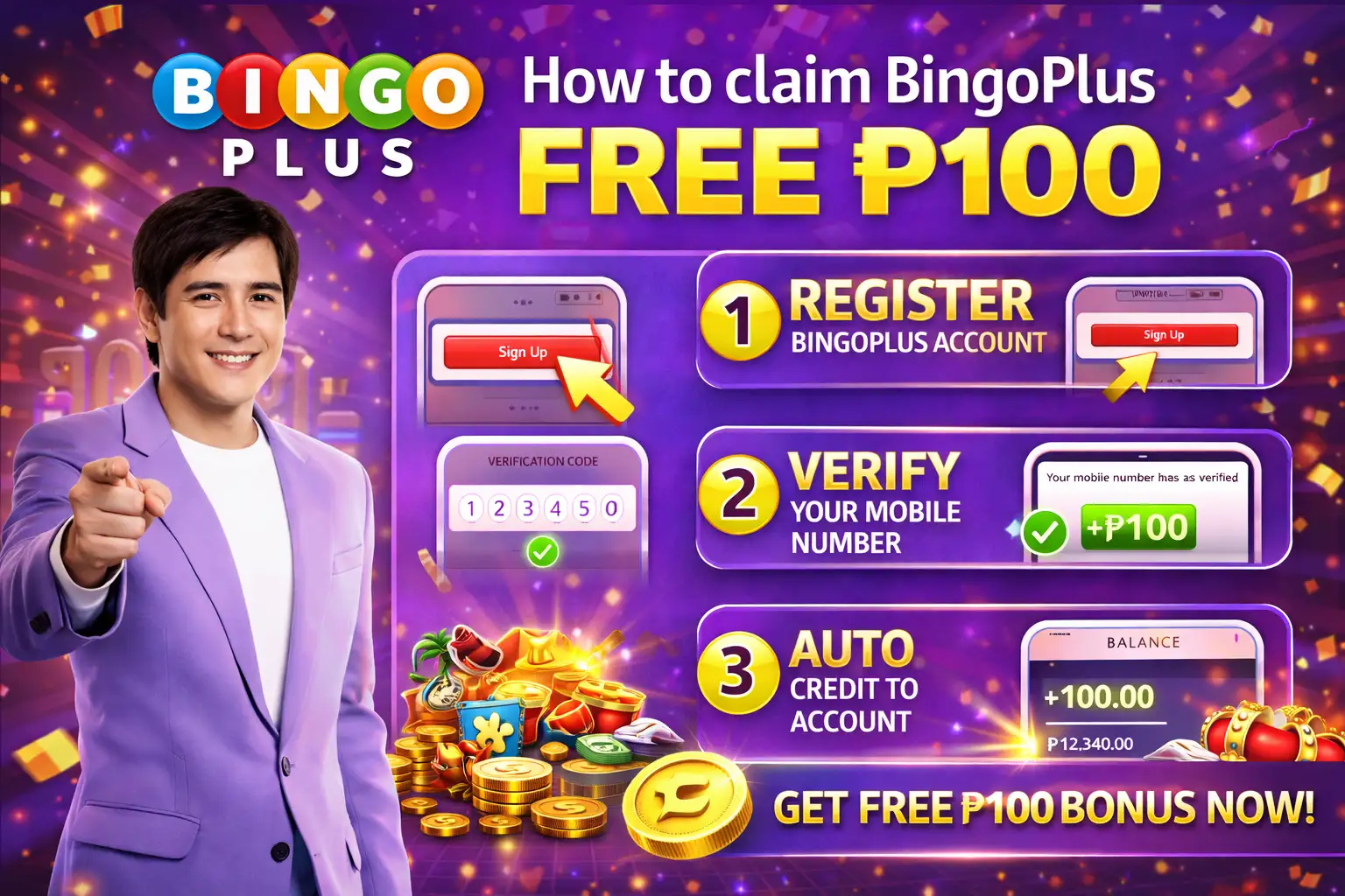How to claim bingoplus free 100