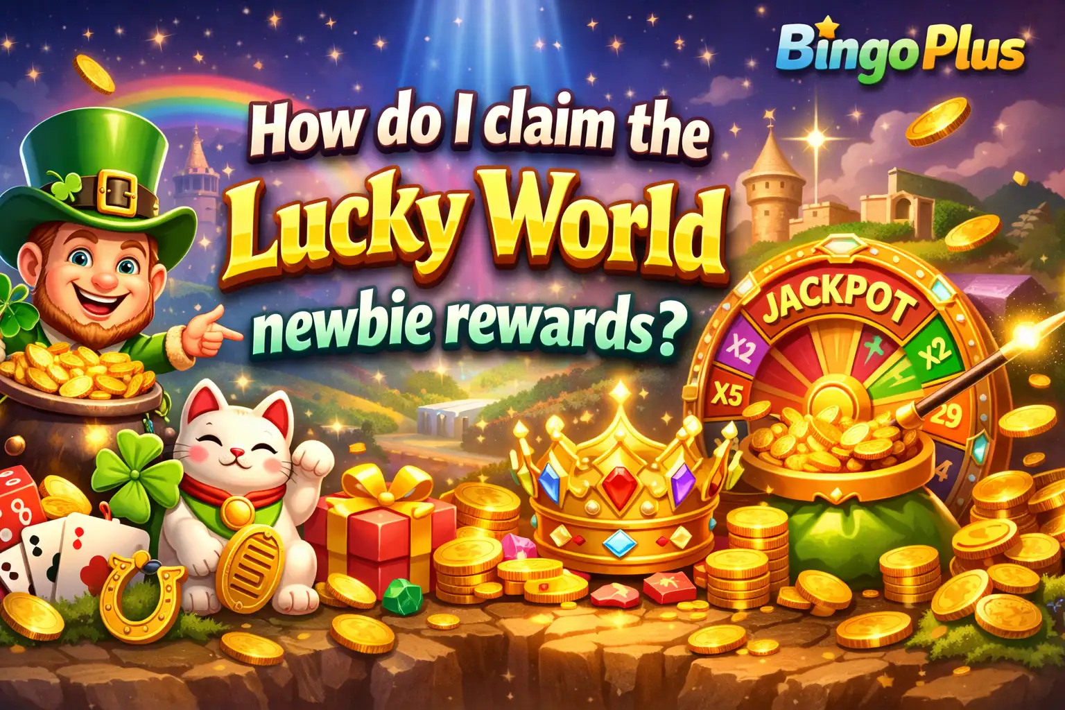 How do I claim the Lucky World newbie rewards