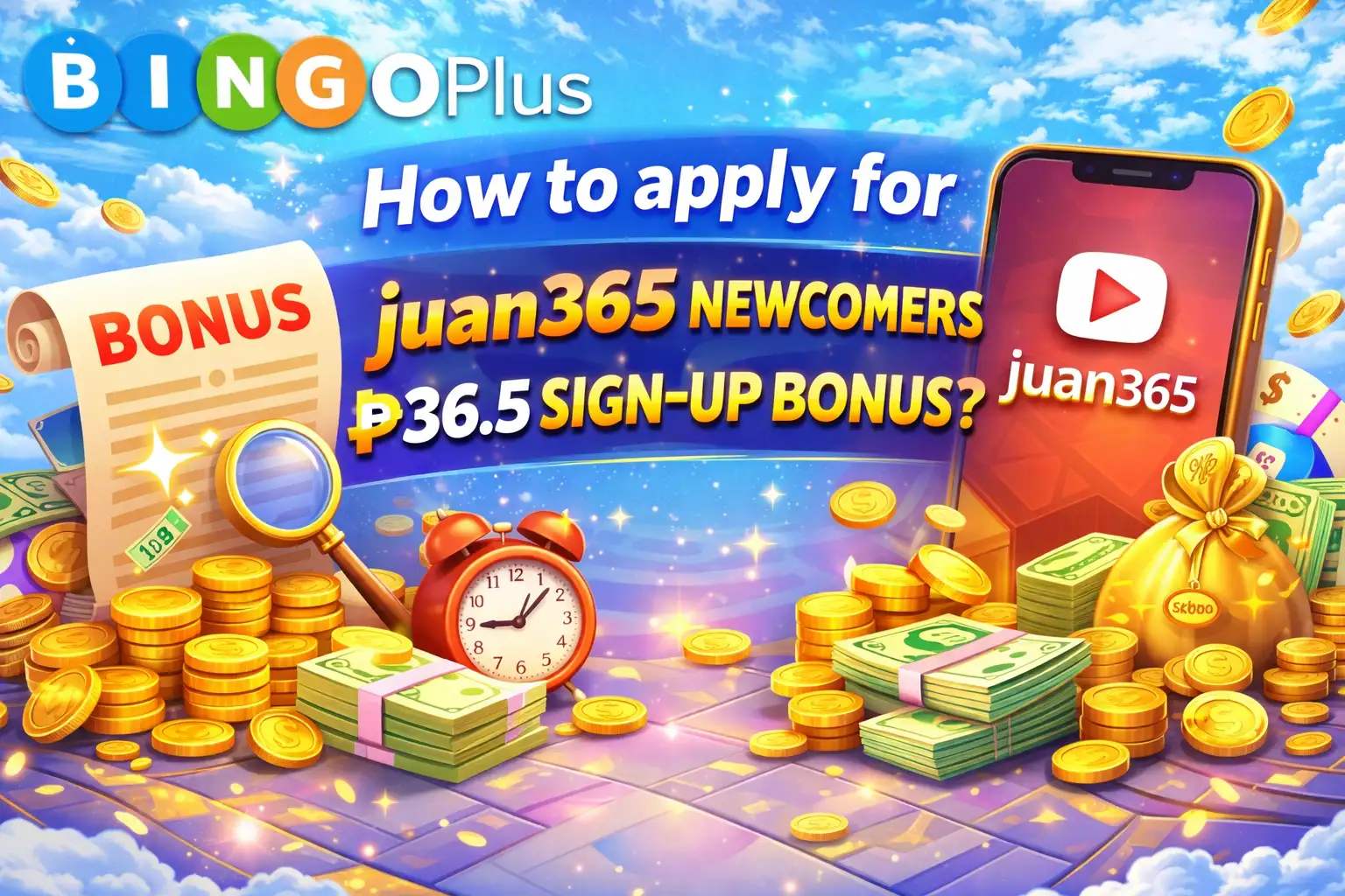 How to apply for juan365 NEWCOMERS ₽36.5 SIGN-UPBONUS