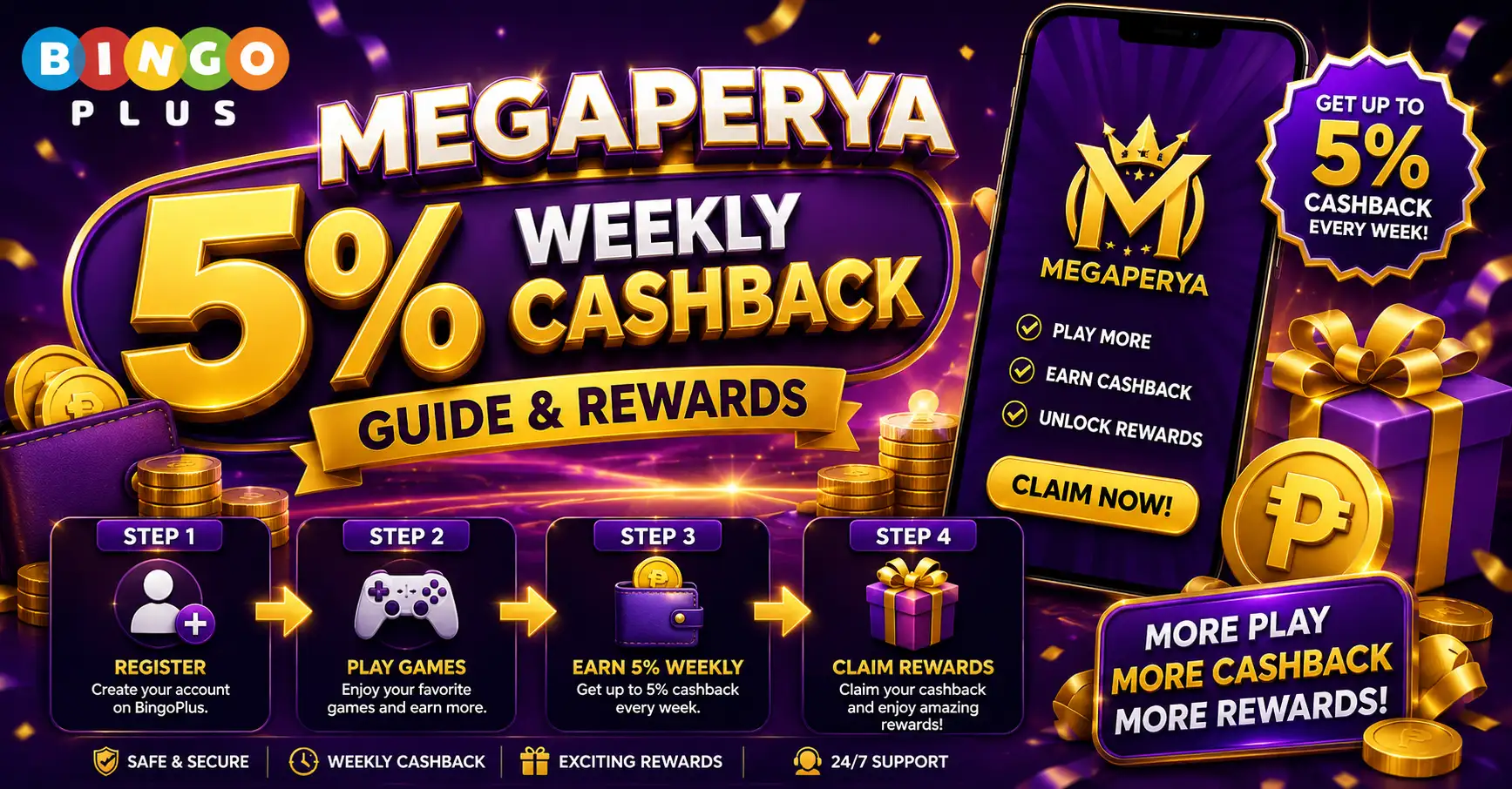 Megaperya 5% Weekly Cashback Guide & Rewards