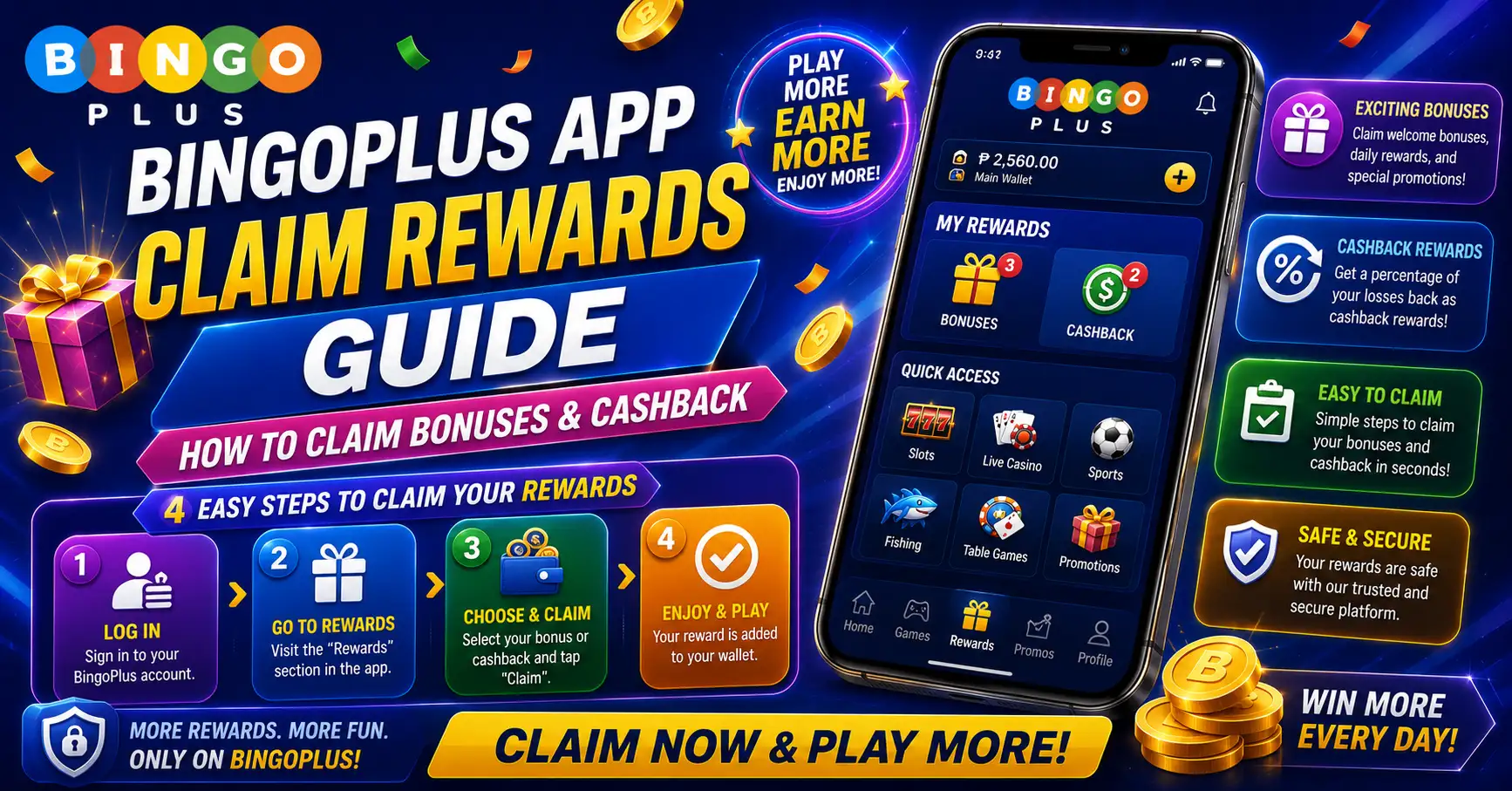 BingoPlus App Claim Rewards Guide – How to Claim Bonuses & Cashback