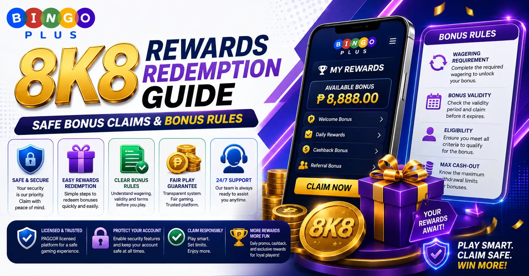 8k8 Rewards Redemption Guide Safe Bonus Claims & Bonus Rules