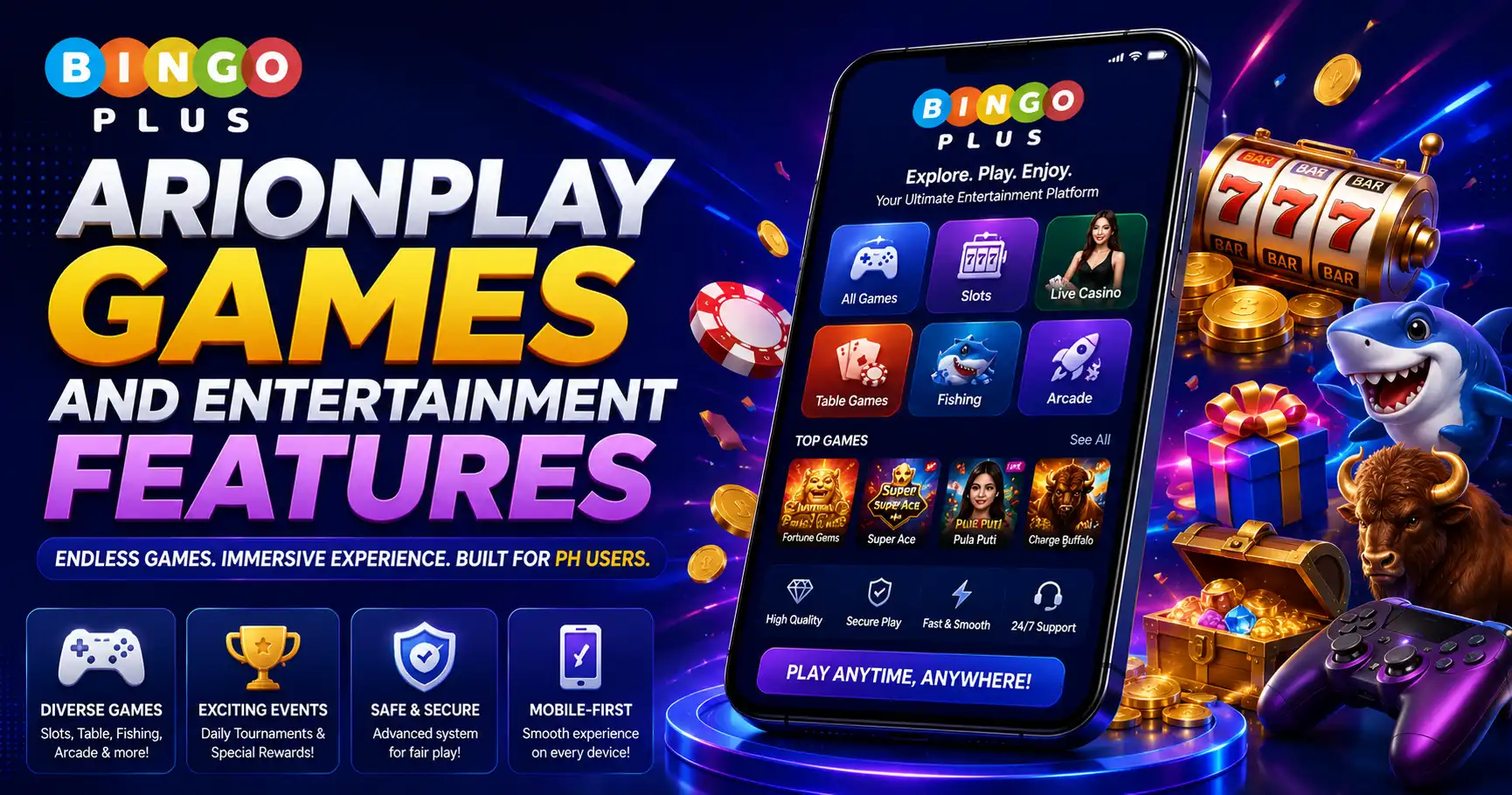 ArionPlay Philippines 2026: App, Login, Games and GCash Guide 4 ArionPlay Games and Entertainment Features