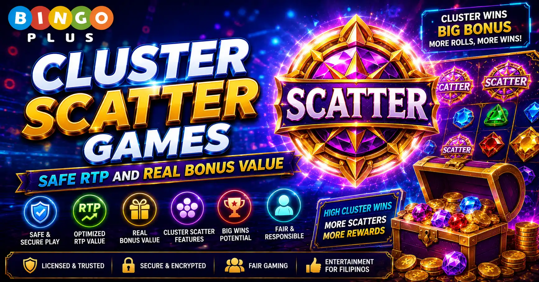 Cluster Scatter Games Safe RTP and Real Bonus Value