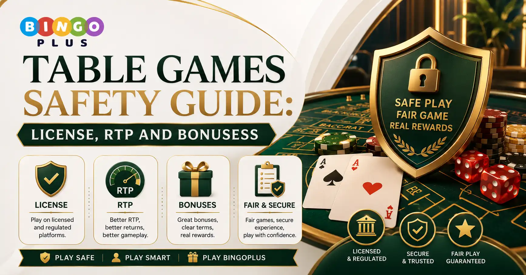 Table Games Safety Guide License, RTP and Bonuses
