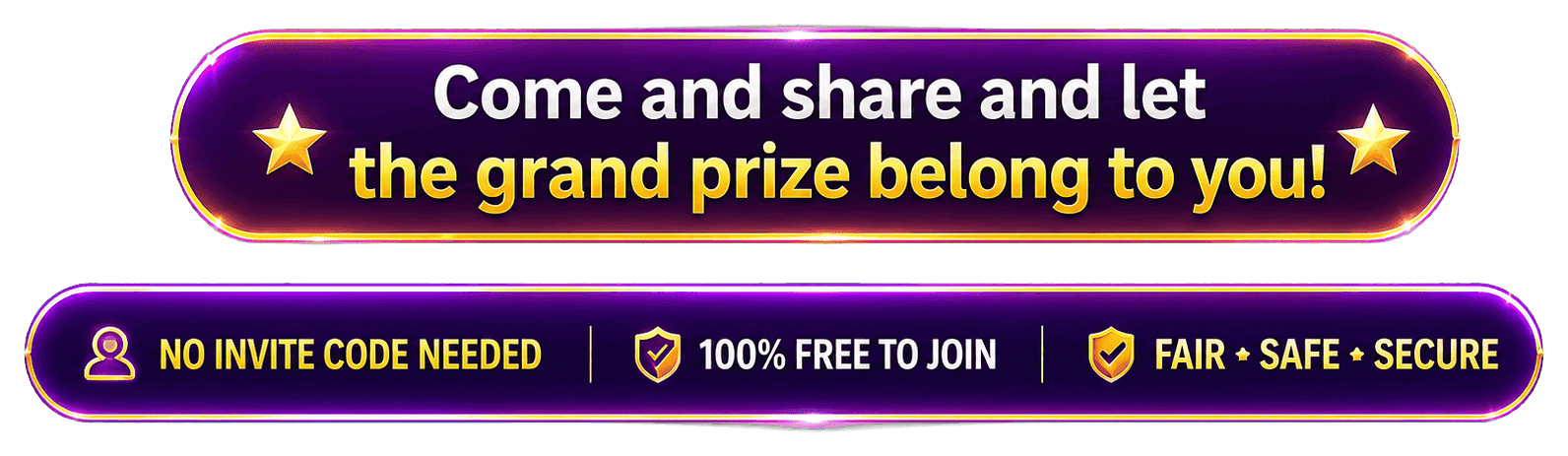 Come and share and let the grand prize belong to you