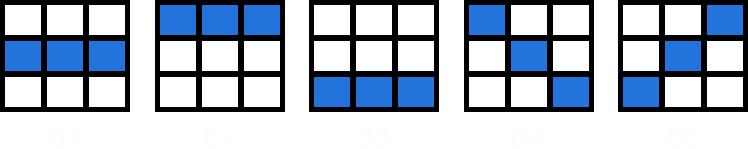 5 Fixed Paylines Layout