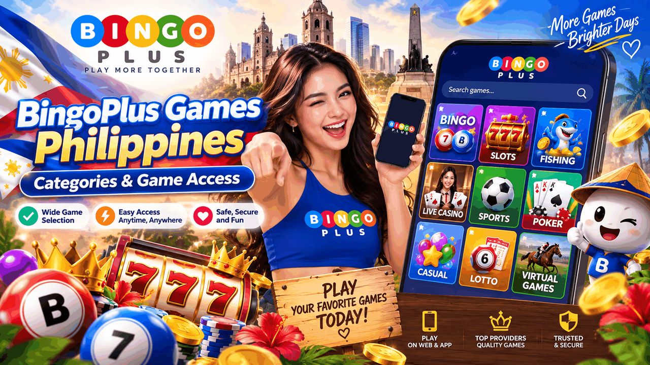 BingoPlus games in the Philippines – game categories shown on a phone