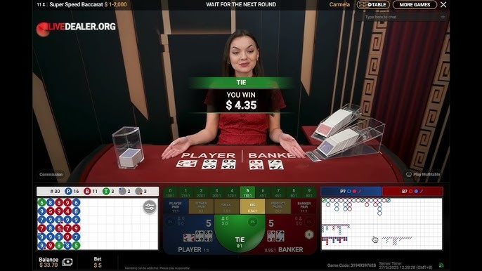 Playtech Super Speed Baccarat table